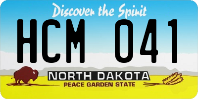 ND license plate HCM041