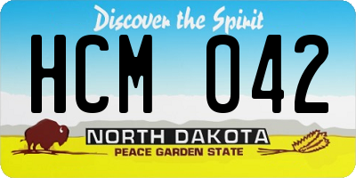 ND license plate HCM042