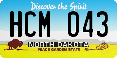 ND license plate HCM043