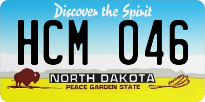 ND license plate HCM046