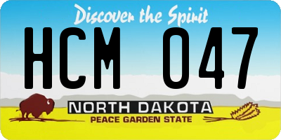 ND license plate HCM047