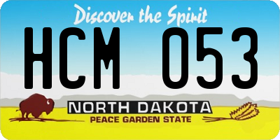 ND license plate HCM053