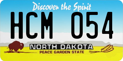 ND license plate HCM054