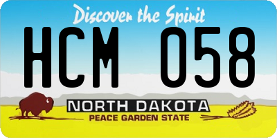 ND license plate HCM058