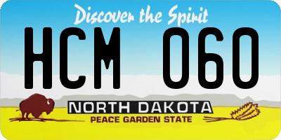 ND license plate HCM060