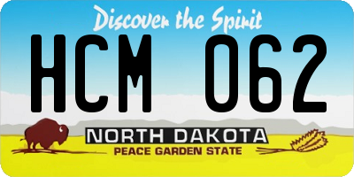 ND license plate HCM062