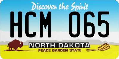 ND license plate HCM065