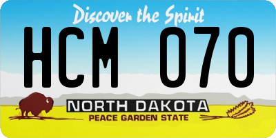 ND license plate HCM070