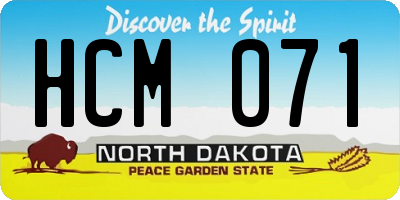 ND license plate HCM071