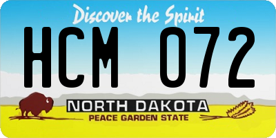 ND license plate HCM072