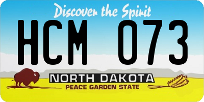 ND license plate HCM073