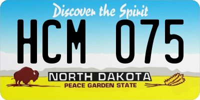 ND license plate HCM075