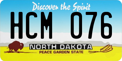 ND license plate HCM076