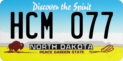 ND license plate HCM077