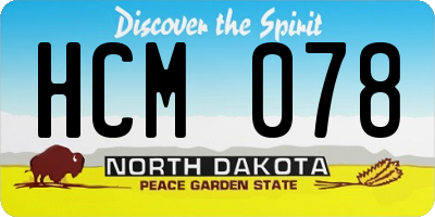 ND license plate HCM078