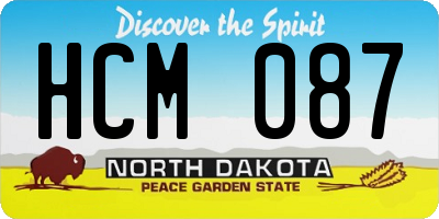 ND license plate HCM087