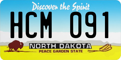 ND license plate HCM091