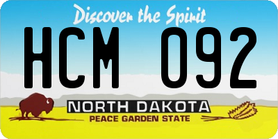 ND license plate HCM092