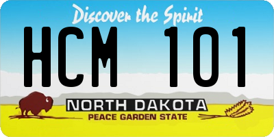 ND license plate HCM101