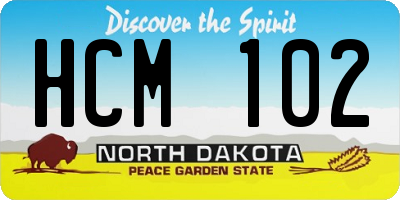 ND license plate HCM102