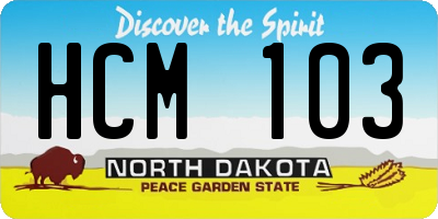 ND license plate HCM103