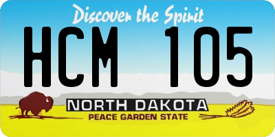 ND license plate HCM105