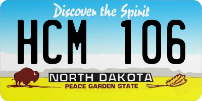 ND license plate HCM106