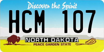 ND license plate HCM107