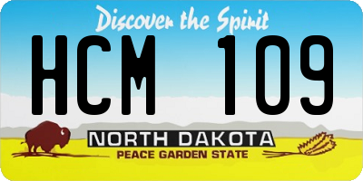 ND license plate HCM109