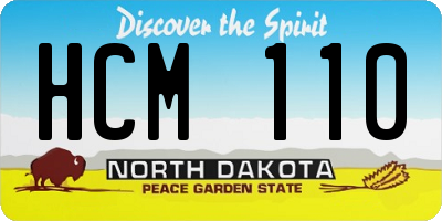 ND license plate HCM110