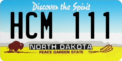 ND license plate HCM111