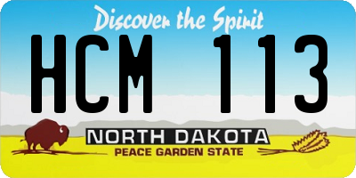 ND license plate HCM113