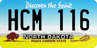 ND license plate HCM116