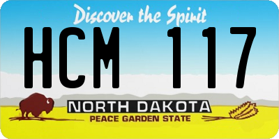 ND license plate HCM117