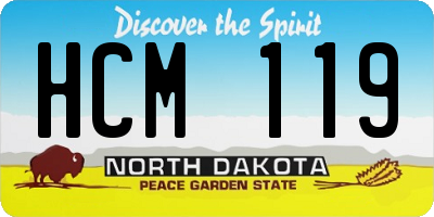 ND license plate HCM119