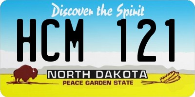 ND license plate HCM121