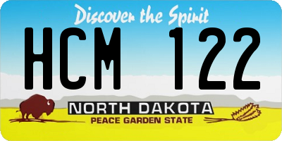 ND license plate HCM122