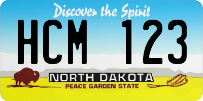 ND license plate HCM123