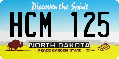 ND license plate HCM125