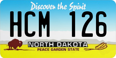 ND license plate HCM126