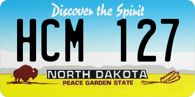 ND license plate HCM127