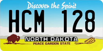 ND license plate HCM128