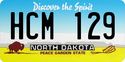 ND license plate HCM129