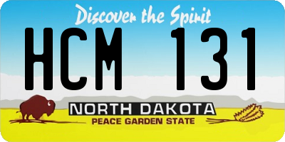 ND license plate HCM131