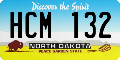 ND license plate HCM132