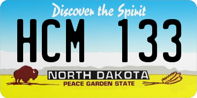 ND license plate HCM133