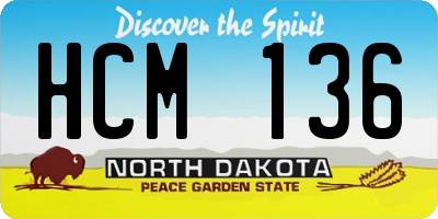 ND license plate HCM136