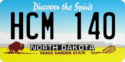 ND license plate HCM140