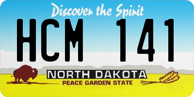 ND license plate HCM141