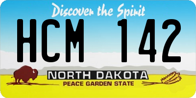 ND license plate HCM142